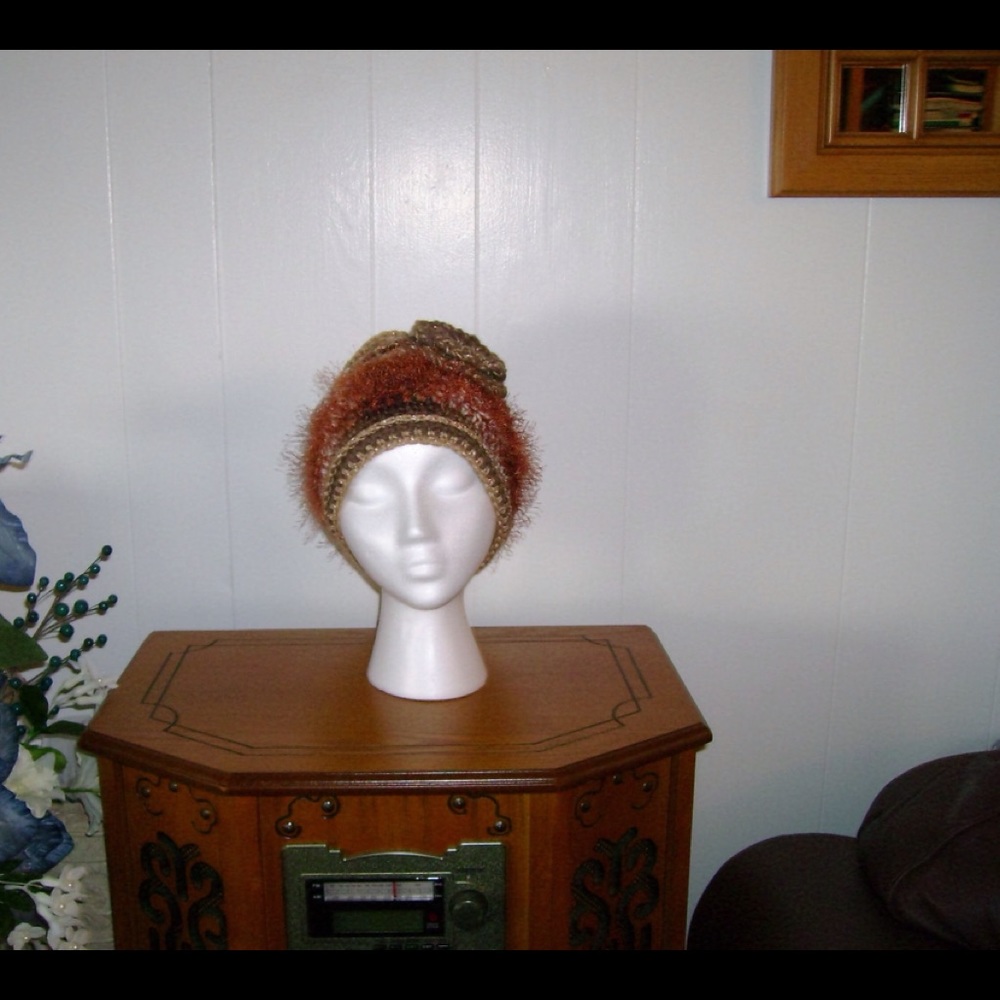 New multicolored, fun fur, hat